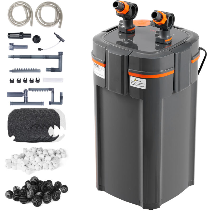 foto del prodotto vevor filtro per acquario 528gph, filtro a canister a 5 stadi da 200 galloni, filtro per acquario silenzioso con protezione uv, filtro sommergibile