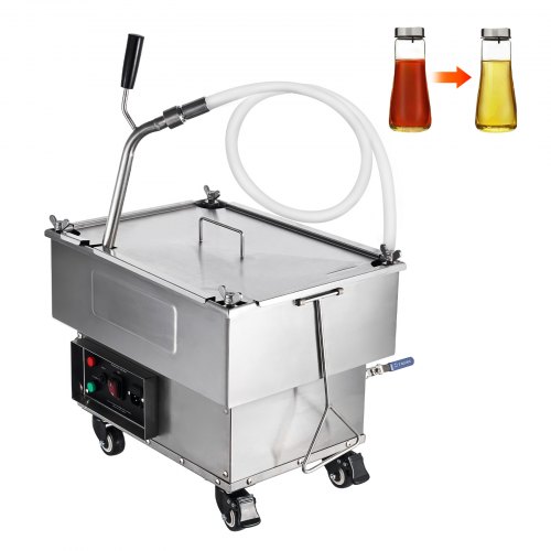 foto del prodotto vevor filtro per friggitrice mobile, capacit del serbatoio dell olio di 18 litri, sistema di filtraggio dell olio con velocit di filtraggio dell olio di 10 l min