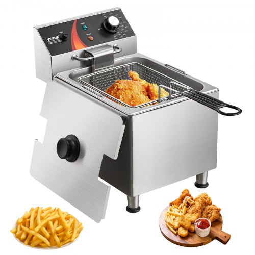 foto del prodotto vevor friggitrice commerciale elettrica banco 3100w regolabili altezza 11,5 l