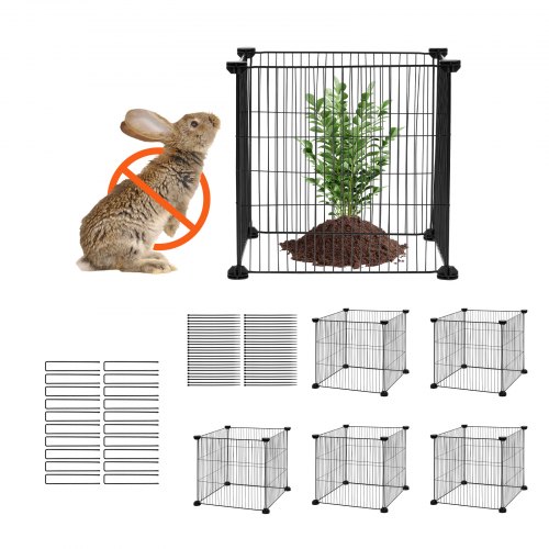 foto del prodotto vevor gabbia per protezione per piante 5 pacchetti 38,98 x 38,98cm, kit di gabbia per protezioni per piante rete metallica, gabbie per piante da esterno, fiori verdure da giardino cortile orto