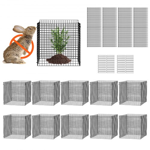 foto del prodotto vevor gabbia protezione per piante da animali, gabbia 10 pacchetti per protezioni piante in rete metallica 30,48 cm x 30,48 cm, gabbie per piante da esterno, per fiori verdure da giardino cortile orto