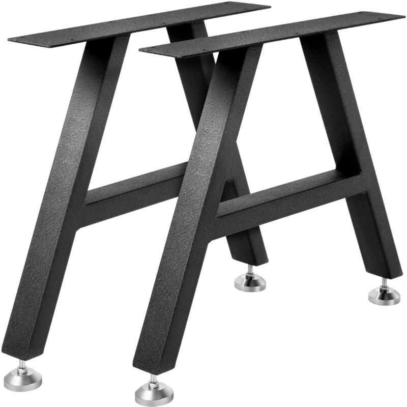 foto del prodotto vevor gambe da tavolo in metallo, gambe da scrivania a forma di a 40,6 x 45 cm 2 pezzi, con rivestimento in pu, gambe per mobili con protezioni per
