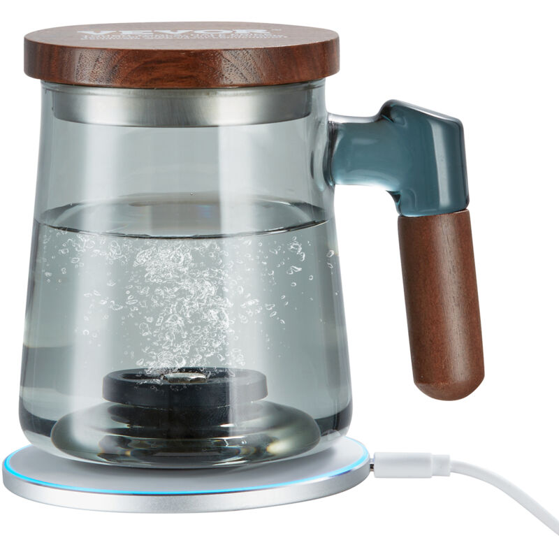 foto del prodotto vevor generatore di acqua idrogeno 400 ml, caraffa di idrogeno tecnologia spe, ionizzatore deacqua di idrogeno con base di ricarica wireless,