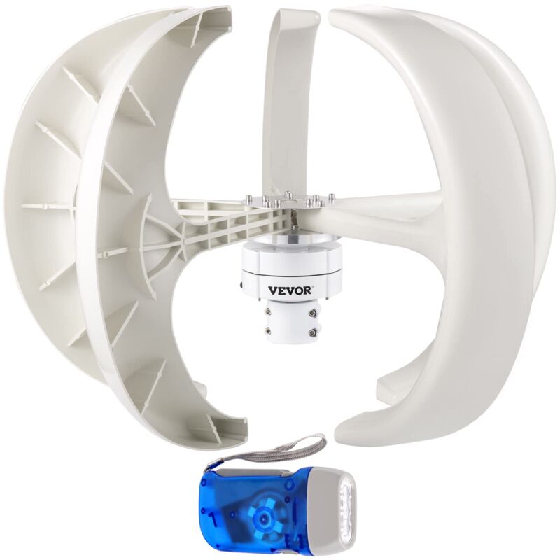 foto del prodotto vevor generatore di turbine eoliche a forma di lanterna 600w, generatore eolico con 5 pale in nylon di alta qualit 12 v cc, per la ricarica della