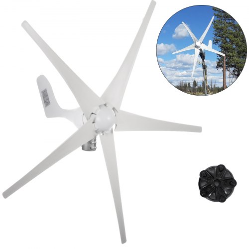 foto del prodotto vevor generatore eolico da 500 w generatore eolico cc 12v 5 pale bassa velocit del vento avvio di luci stradali da giardino turbine eoliche con regolatore di carica lama cc 12v 