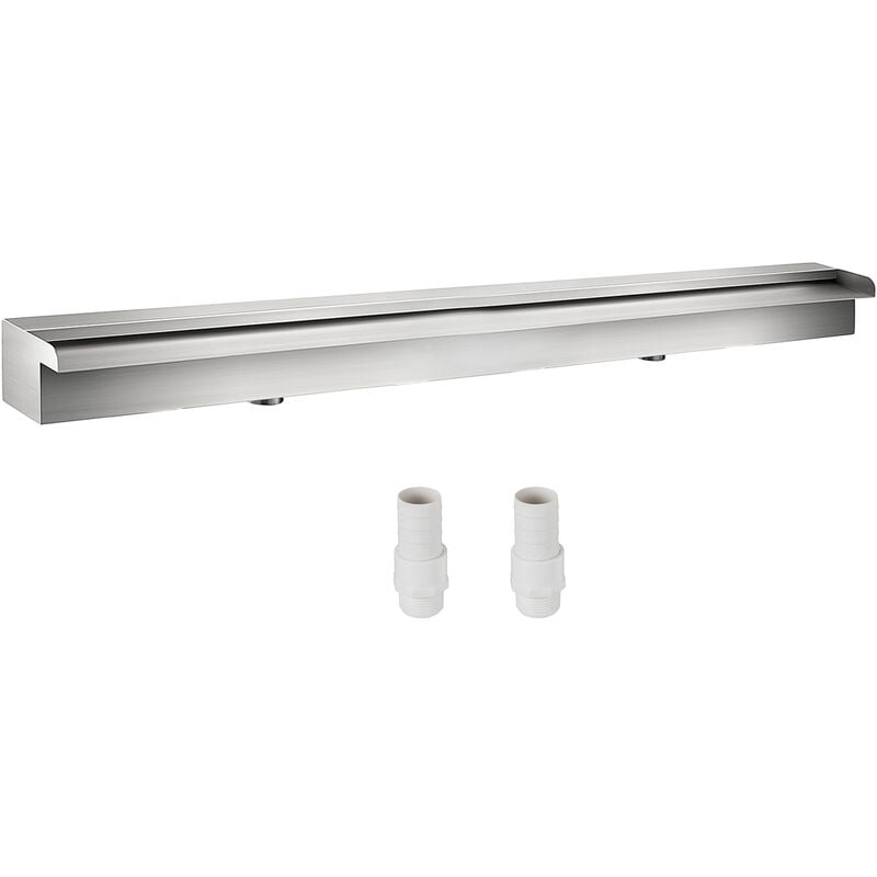foto del prodotto vevor gioevo fontana per piscina a cascata 59,1 x 4,5 x 3,1 pollici fontana per piscina rettangolare costruita in acciaio inossidabile laghetto per