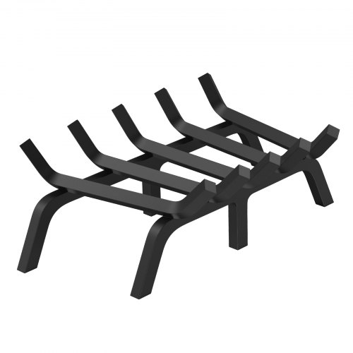 foto del prodotto vevor griglia per camino, griglia per camino 21 pollici con 6 gambe di supporto, barre in acciaio solido verniciato a polvere da 3/4"", supporto per camini interni ed esterni