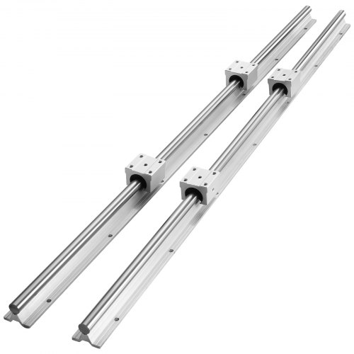 foto del prodotto vevor guida scorrevole lineare sbr16 per cassetti 2 pezzi lunghezza 1000mm 4 cuscinetti sbr16uu, binario di guida 2 pz per scorrimento per cassetti mobili in acciaio al carbonio carico statico 774n