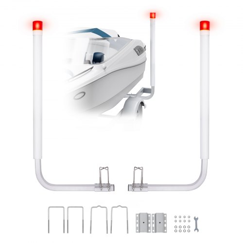 foto del prodotto vevor guide con tubo pvc per rimorchio per barca 160cm larghezza regolabile 30cm guida di lancio per imbarcazioni in acciaio galvanizzato pvc led per imbarcazioni gommoni canoe gommoni barche da pesca