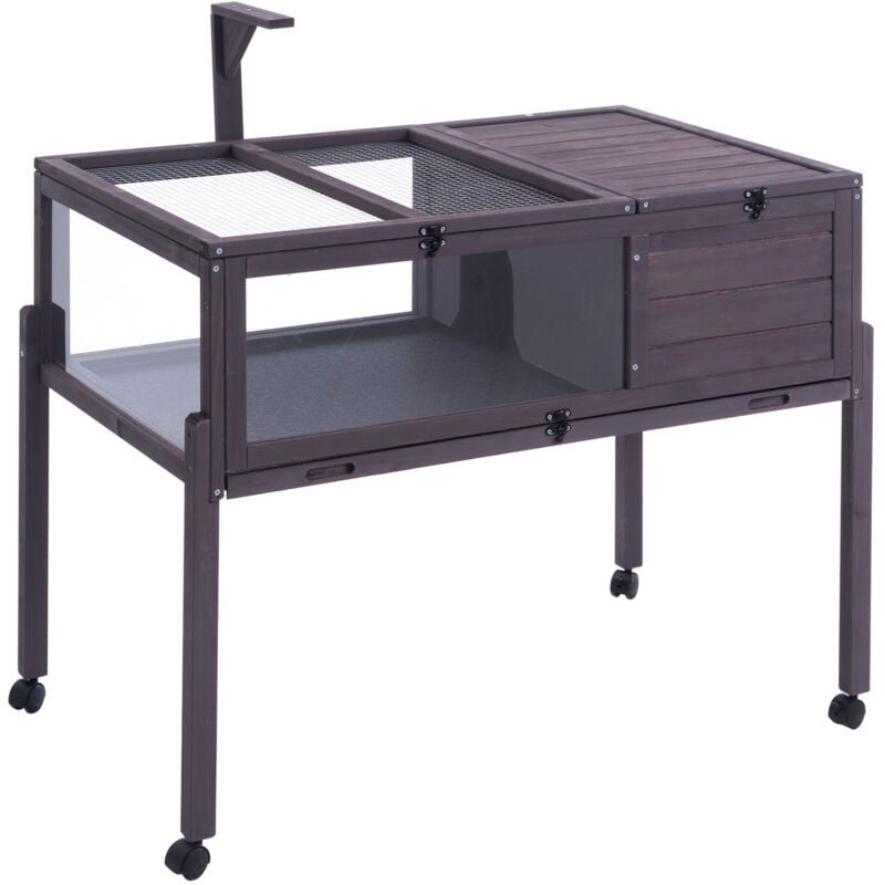 foto del prodotto vevor habitat per tartarughe,casa per tartarughe in legno per interni ed esterni,recinto per tartarughe con supporto per luce,recinto per