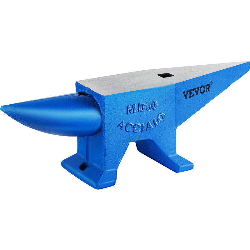 foto del prodotto vevor incudine acciaio 110,2 libbre 50 kg incudine in acciaio blu forgiatura rivettatura appiattimento formatura del metallo lavorazione dei