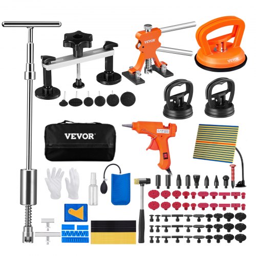 foto del prodotto vevor kit 107 pezzi strumento per riparazione ammaccature a ponte ventosa martello potenza 20w per carrozzeria auto veicolo da garage officina fai-da-te, kit estrattore a ponte estrattore a martello