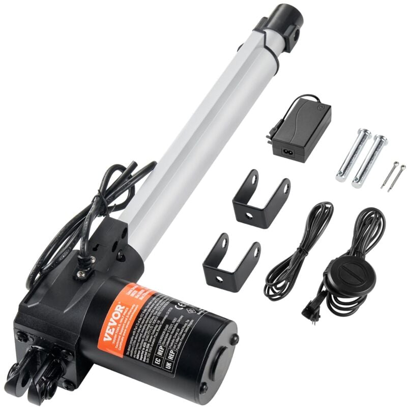 foto del prodotto vevor kit attuatore lineare, attuatore di movimento lineare da 10 pollici ad alta velocit 0,98 s 24 v, 220 libbre 1000 n tv tavolo divano,