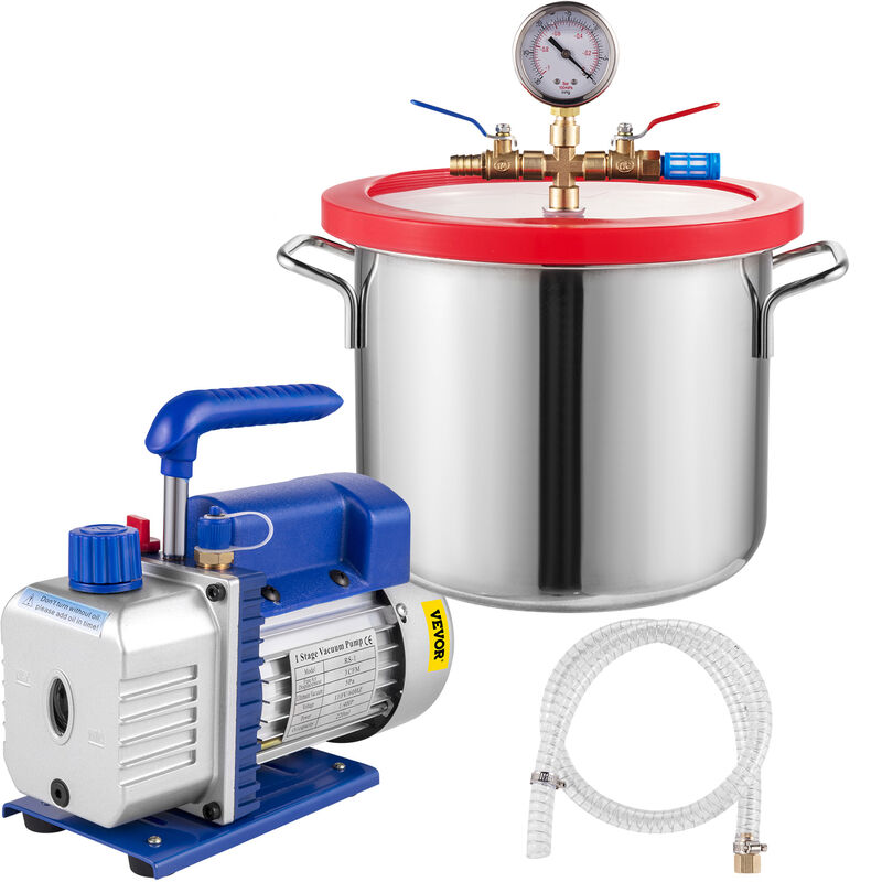 foto del prodotto vevor kit camera a vuoto da 1,5 galloni 6,8 l pompa a vuoto per refrigerante 3hp pompa per vuoto a singolo stadio condizionatore dearia pompa a