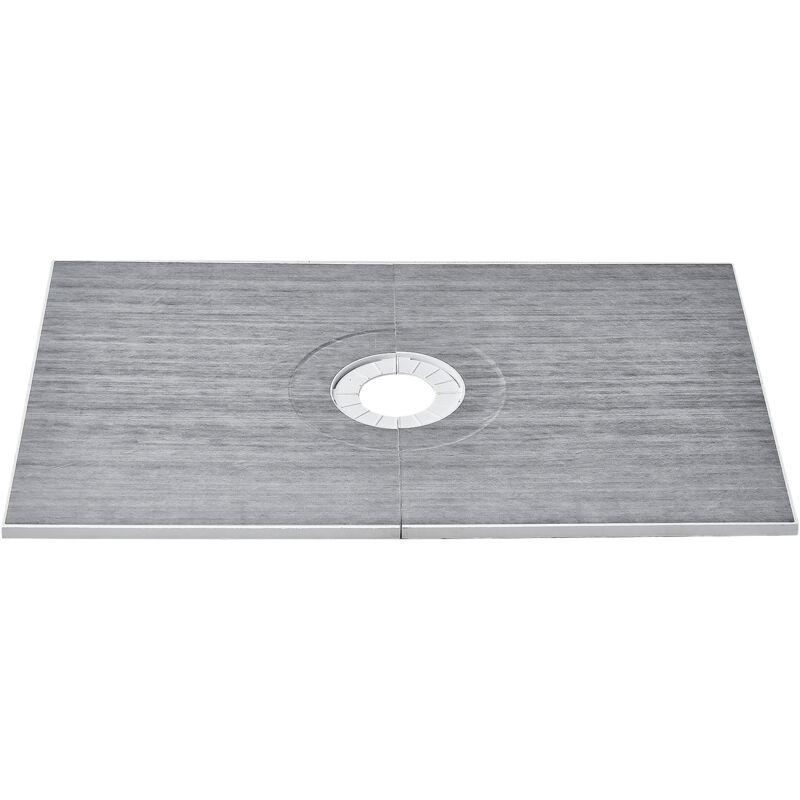 foto del prodotto vevor kit cordolo doccia, kit piatto doccia 60 x38 con scarico centrale da 6,3 , kit di installazione doccia leggero in eps con 2 panni