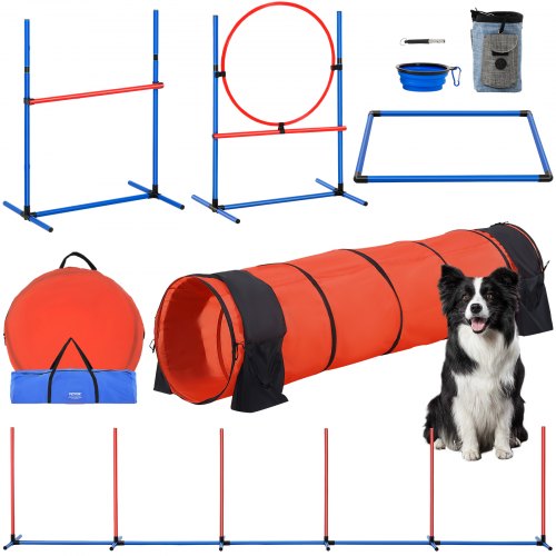 foto del prodotto vevor kit di attrezzatura per addestramento agilit per cani 5 pz con ostacoli