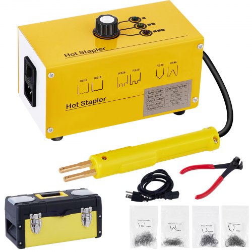 foto del prodotto vevor kit di riparazione in plastica per cucitrice a caldo, 220 v 50 hz 20 w kit saldatrice, 10 libbre saldatrice di plastica per riparare rapidamente le plastiche rotte e danneggiate di autoveicoli