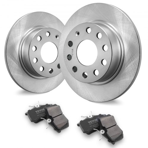 foto del prodotto vevor kit freno posteriore compatibile 252,8 mm dischi freno 7,75 kg con audi a3 8p , vw golf 5 6, seat leon, skoda octavia, altea, kit di sostituzione pastiglie freno in ceramica, rotori posteriori