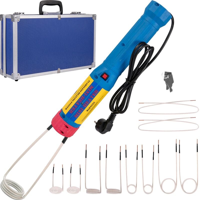 foto del prodotto vevor kit riscaldatore a induzione magnetica portatile 1000 w, riscaldatore a induzione elettromagnetica portatile senza fiamme 10 bobine,