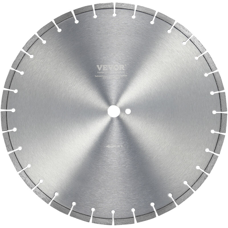 foto del prodotto vevor lama per troncatrice diamantata per calcestruzzo da 45 cm lavori a secco o a umido, lama per troncatrice a segmenti diamantati da 12 mm con