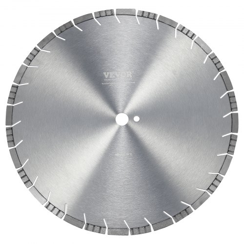 foto del prodotto vevor lama per troncatrice diamantata per calcestruzzo da 45 cm per lavori a secco o a umido, lama per troncatrice a segmenti diamantati da 12 mm con denti obliqui, diametro del foro centrale 25,4 mm,