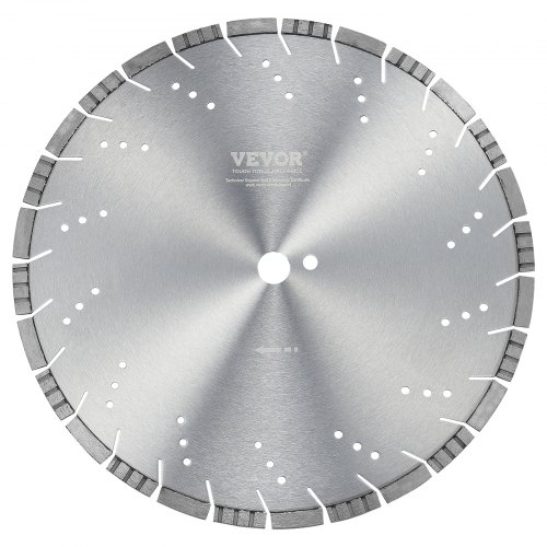 foto del prodotto vevor lama per troncatrice diamantata per cemento da 40 cm per lavori a secco o a umido, lama per troncatrice a segmenti diamantati da 12 mm con denti obliqui, diametro foro centrale 25,4 mm