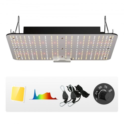 foto del prodotto vevor lampada led da coltivazione delle piante 150w per serra interna a spettro completo 120 277v, lampada a spettro completo per serra domestica interna telaio in alluminio, luce per crescita piante