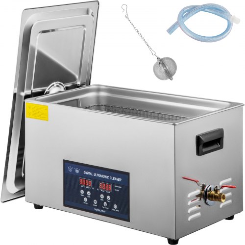 foto del prodotto vevor lavatrici pulitore ad ultrasuoni 30l digitale coperchio in acciaio inox 28 40khz