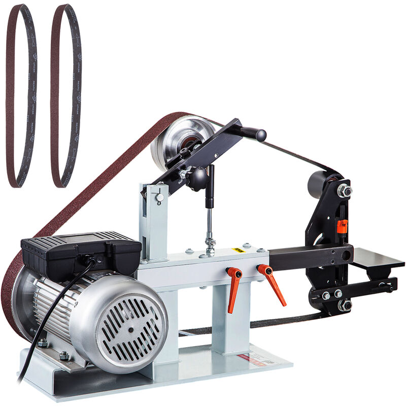 foto del prodotto vevor levigatrice elettrica a nastro 1,5kw, smerigliatrice a nastro velocita 2800r min, levigatrice a nastro con diversi tipi di rettifica, per