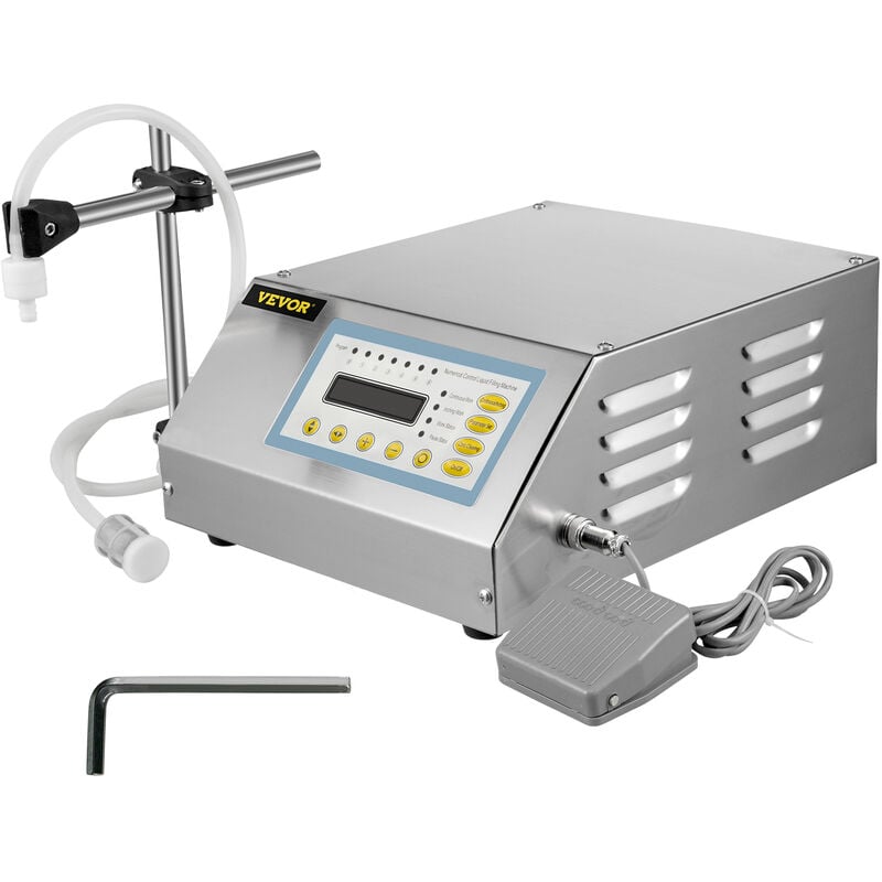 foto del prodotto vevor macchina di riempimento liquido, riempimento 5 3500 ml ca 180v 260v 30 w macchina di riempimento per liquidi a bassa viscosita e privi di