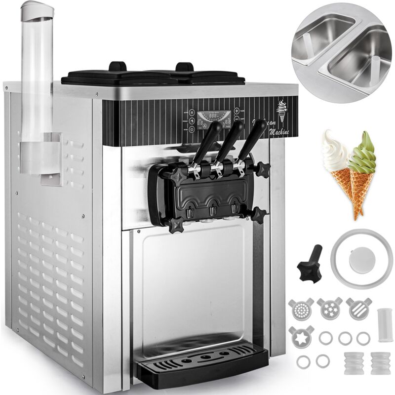foto del prodotto vevor macchina per gelato ice cream maker 20 28l 5.3 7.4gallon per ora macchina gelato professionale 2200w 220 v macchina del gelato
