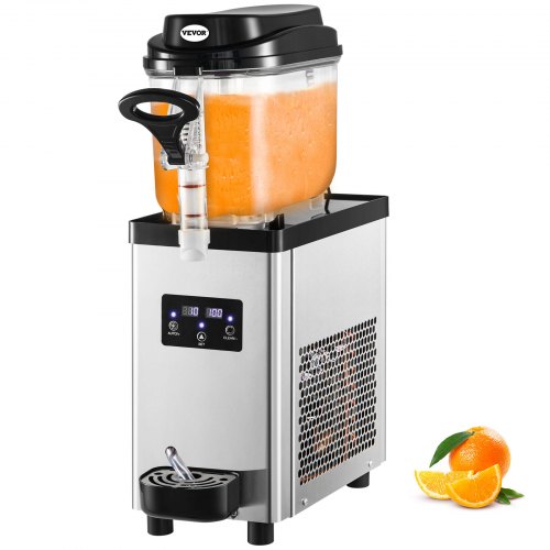foto del prodotto vevor macchina per granite commerciale da 6l, macchina per granite in acciaio inossidabile per bevande congelate, potenza da 300w a colore nero, uso per bevande surgelate a ristorante, hotel o bar