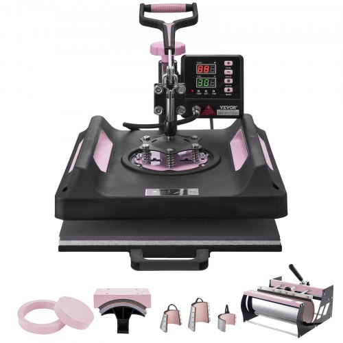 foto del prodotto vevor macchina per pressatura a caldo 380 x 380 mm 8 in 1 pressa tamburo 0,85 kg