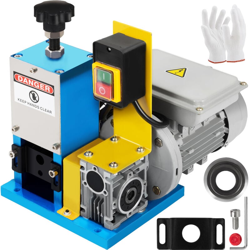 foto del prodotto vevor macchina spellacavi elettrica professionale singola fase 220 v 20 piedi min potenza 1 4 hp 180 w spelacavi portatile per il riciclaggio del