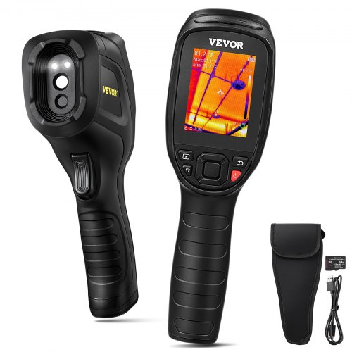 foto del prodotto vevor macchinetta termocamera a infrarossi portatile risoluzione ir da 240 x 180 pixel sensibilit termica 40 mk, termocamera corporea infrarossi portatile con scheda sd 64 gb temperatura 20 a 550 