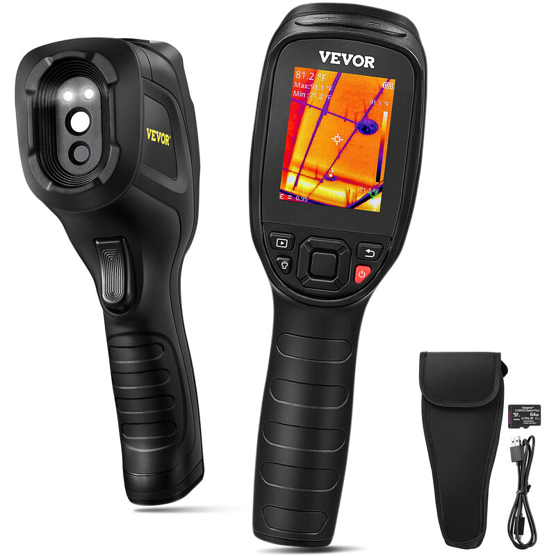 foto del prodotto vevor macchinetta termocamera a infrarossi portatile risoluzione ir da 240 x 180 pixel sensibilita termica 40 mk, termocamera corporea infrarossi
