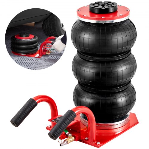 foto del prodotto vevor martinetto pneumatico 3 tonnellate sollevamento 140 450 mm martinetto pneumatico 0,8 1,0 mpa, martinetto portatile 3 cuscini d aria per riparazione auto manutenzione suv pickup officina garage