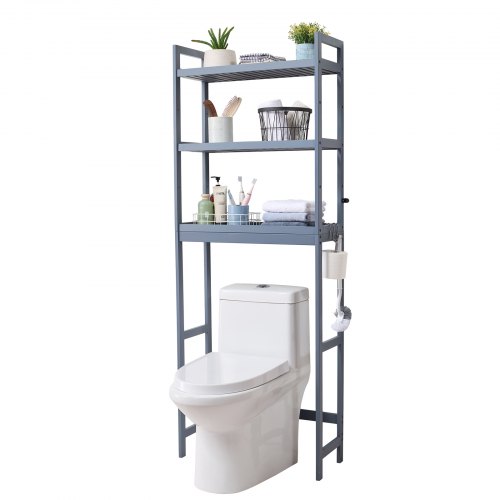 foto del prodotto vevor mobile per wc sopra wc a 3 livelli per bagno scaffale portaoggetti