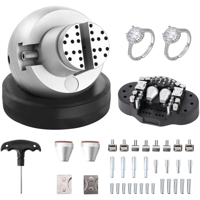 foto del prodotto vevor morsa a sfera, strumento impostazione dellincisione da 5 , morsa incisione a rotazione 360 , blocco standard da 35 pz, strumenti di blocco