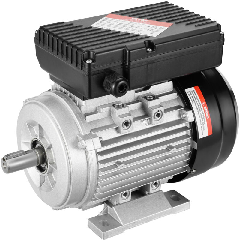 foto del prodotto vevor motore elettrico 0,55kw 1400 giri min, ca 220240v 4,5a, 80, telaio b3, motore compressore dearia monofase, albero chiavetta 19mm, rotazione