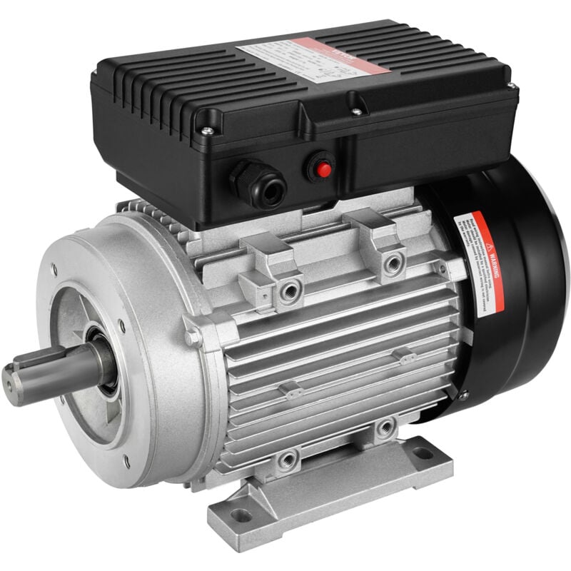 foto del prodotto vevor motore elettrico 1,1kw 1400 giri min, ac 220240v 7,5a, 90s, telaio b34, motore compressore aria monofase, albero chiavetta 24mm, rotazione