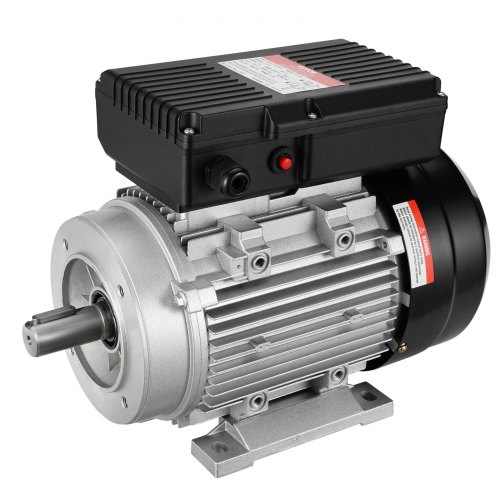 foto del prodotto vevor motore elettrico 1,1kw 2800 giri min, ac 220 240v 7,1a, 90s, telaio b34, motore compressore aria monofase, albero chiavetta 24mm, rotazione cw ccw per macchine agricole e attrezzature generali