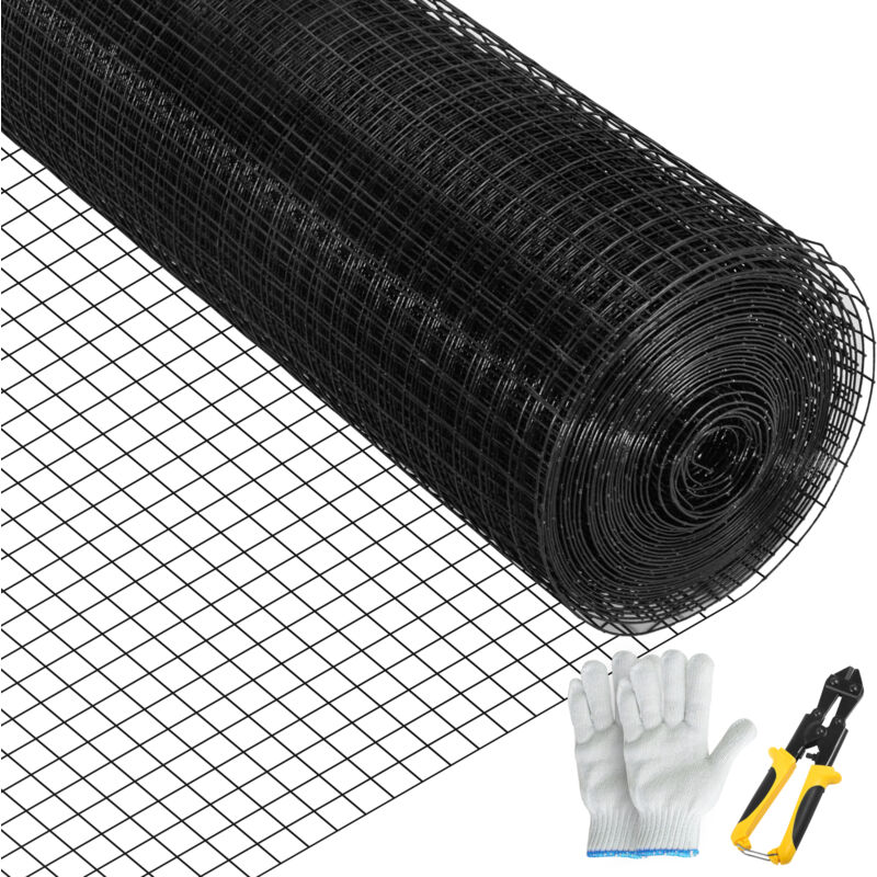 foto del prodotto vevor panno per ferramenta, maglia 24 x 100 e 1 x1 , acciaio zincato rivestito in vinile calibro 16, recinzione in filo metallico per polli con una