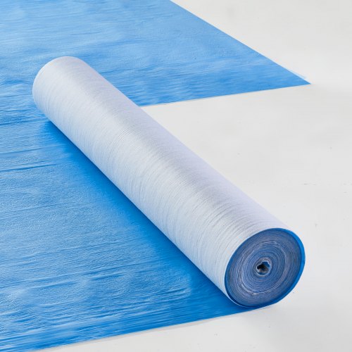 foto del prodotto vevor pellicola protettiva per tappeti 25603,2 x 1000 mm feltro protettivo per pavimenti multiuso, installazione semplice, facile tagliare, protezione pavimenti, per costruzione, ristrutturazione, blu