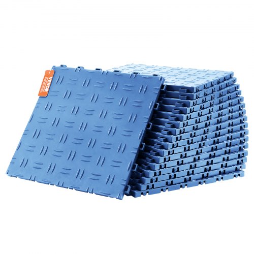foto del prodotto vevor piastrelle per garage ad incastro, confezione da 25, piastrelle per pavimentazione per garage in pp, 305 x 305 x 13,4 mm, garage, scantinati, officine di riparazione, blu