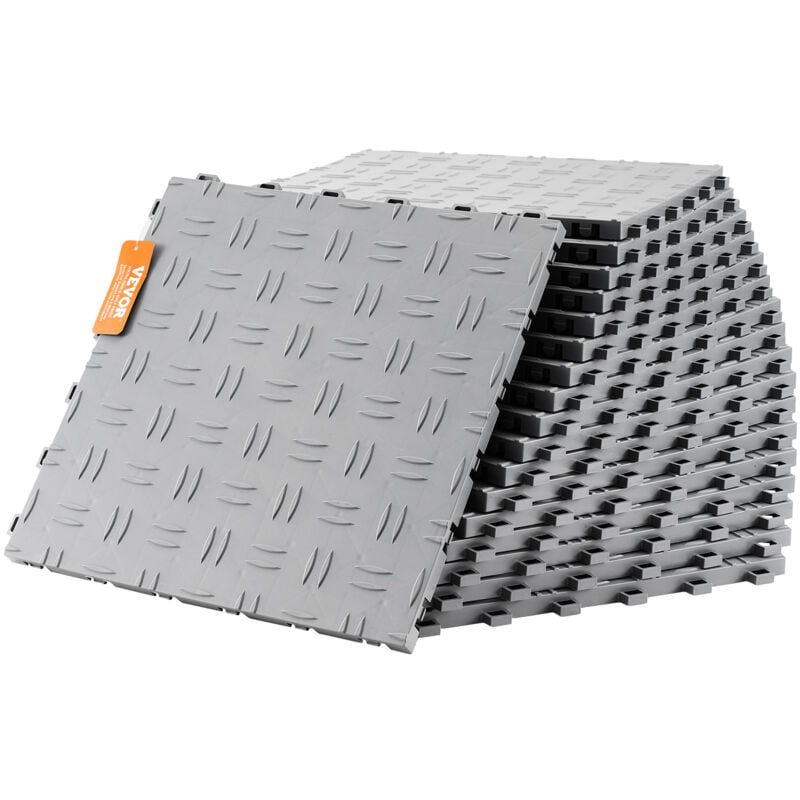 foto del prodotto vevor piastrelle per garage ad incastro, confezione da 50, piastrelle per pavimentazione garage in pp, 305 x 305 x 13,4 mm, garage, seminterrati,