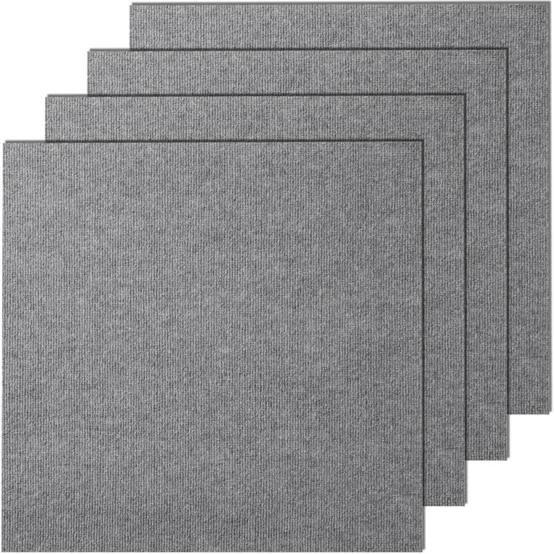 foto del prodotto vevor piastrelle per moquette stacca incolla, piastrelle per moquette autoadesive quadrate 610 x 610 mm piastrelle per moquette morbide imbottite,