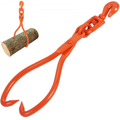 foto del prodotto vevor pinza per sollevamento tronchi, pinza per sollevamento tronchi da 18 pollici a 2 artigli, pinza per sollevamento tronchi in acciaio rotante capacità di carico 772 libbre/350 kg
