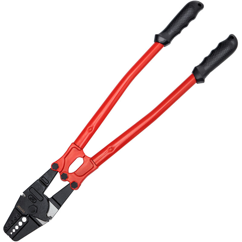 foto del prodotto vevor pinza piegatrice manuale 24 pollici, utensile per pressatura da 1 16 a 3 16 pollici, utensile per crimpatura a fune rosso, tagliafili per
