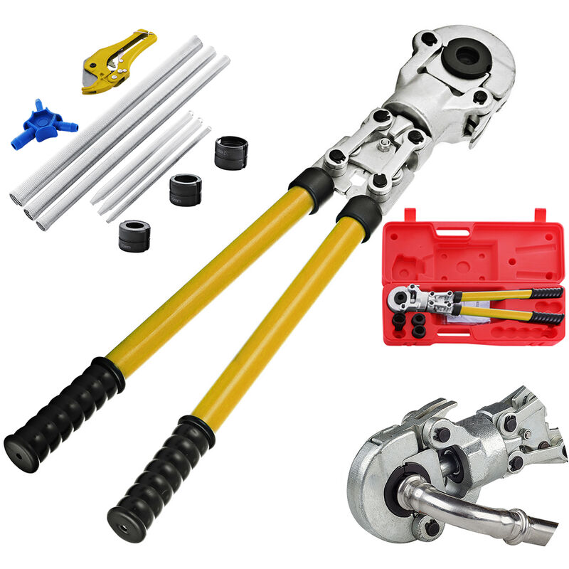 foto del prodotto vevor pinze a pressare 16 32 mm per tubi, strumento di pressatura con calibratore a molla di torsione, pro per contornare il tubo composito per